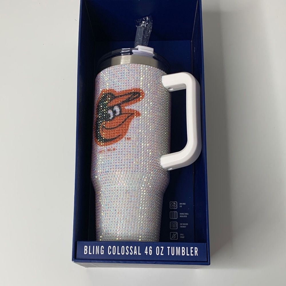 MAKE OFFER ✨ Baltimore Orioles Baseball Bling Colossal 46 OZ Tumbler